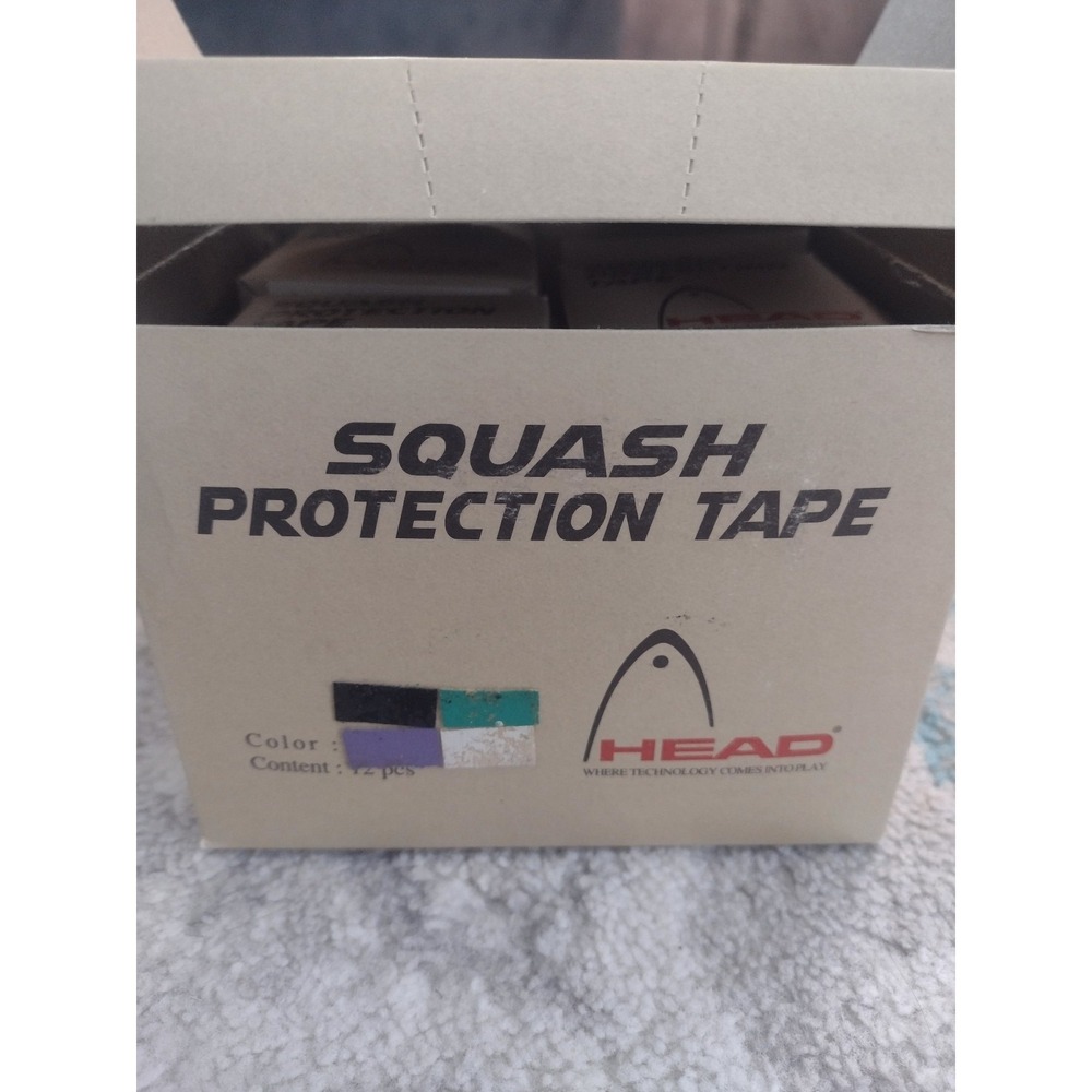 Head Squash protection tape lot of 12 boxes multi colored 6.6 feet each pack new